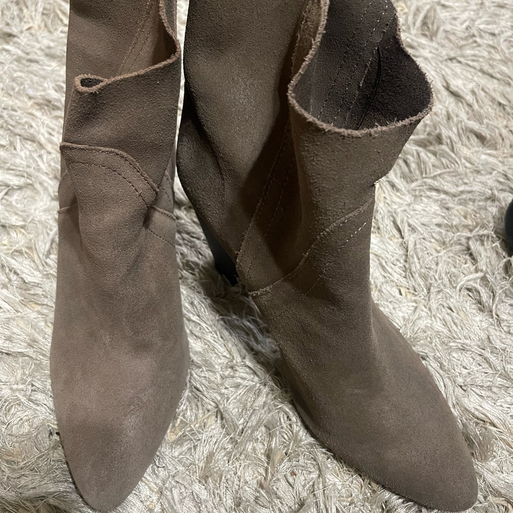 Women's Suede Ankle Boots - Brown